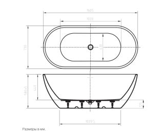 Акриловая ванна ArtMax AM-LATINA-1600-730 160x75 см